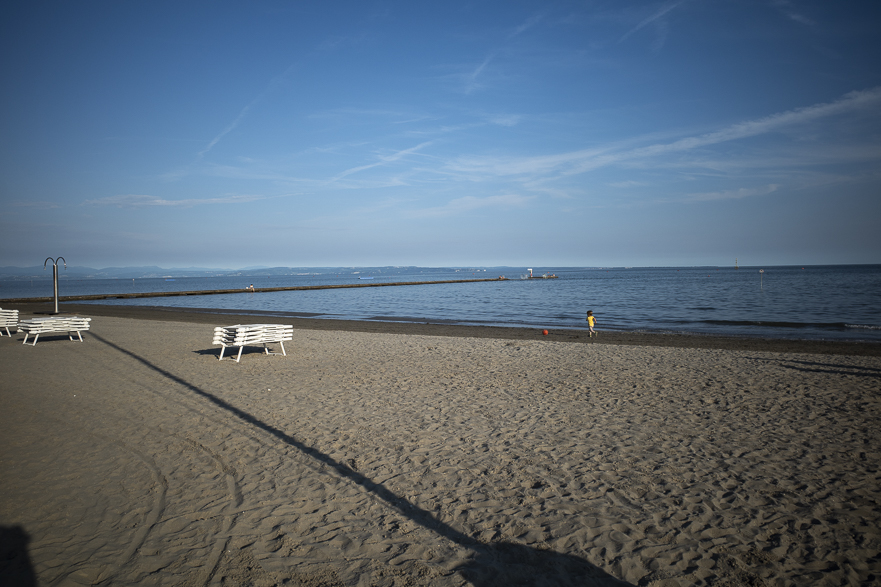 Strand von Grado am Abend